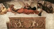 LUINI, Bernardino St Catherine Carried to her Tomb by Angels asg Spain oil painting artist